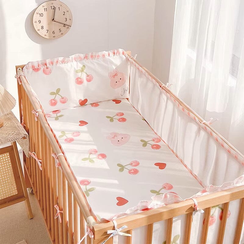 Linge de lit bebe - DouxSommeil™ - Cerises & Lapins - Bebe Biscotte